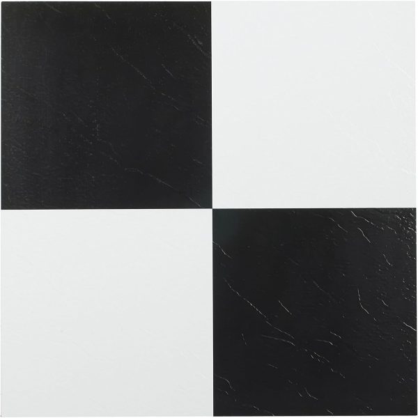 Nexus Self Adhesive 12-Inch Vinyl Floor Tiles, 20 Tiles - 12" x 12", Dark Slate Marble Pattern - Peel & Stick, DIY Flooring for Kitchen, Dining Room, Bedrooms & Bathrooms by Achim Home Decor - Image 121