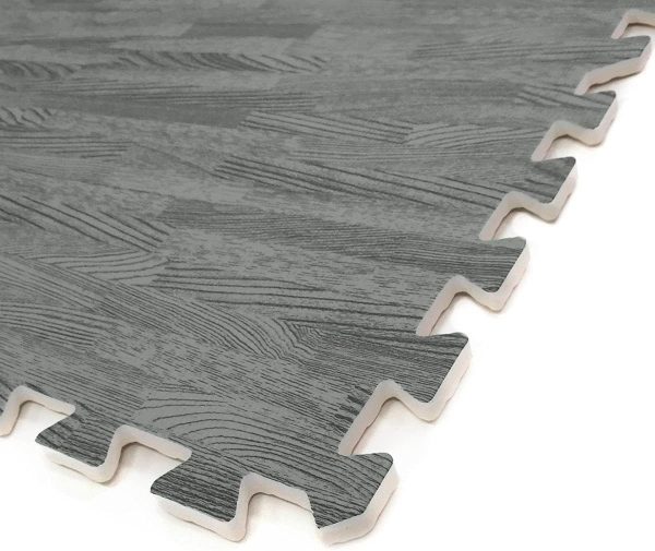 Home Aesthetics 100 Sq. Ft 3/8 Inch Thick Printed Foam Tiles Interlocking Foam Mat, 24" x 24", 25 pcs, White Wood Grain Style Protective Flooring, for Home, Gym Exercise or Trade Show - Image 29