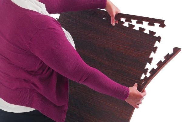 Home Aesthetics 100 Sq. Ft 3/8 Inch Thick Printed Foam Tiles Interlocking Foam Mat, 24" x 24", 25 pcs, White Wood Grain Style Protective Flooring, for Home, Gym Exercise or Trade Show - Image 33