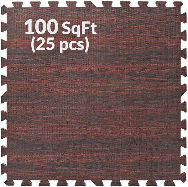 Home Aesthetics 100 Sq. Ft 3/8 Inch Thick Printed Foam Tiles Interlocking Foam Mat, 24" x 24", 25 pcs, White Wood Grain Style Protective Flooring, for Home, Gym Exercise or Trade Show - Image 34