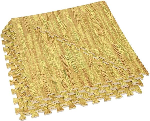 Home Aesthetics 100 Sq. Ft 3/8 Inch Thick Printed Foam Tiles Interlocking Foam Mat, 24" x 24", 25 pcs, White Wood Grain Style Protective Flooring, for Home, Gym Exercise or Trade Show - Image 41