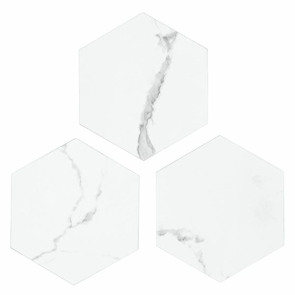 BaseCore HEX Hexagon Vinyl Flooring Gray 5.75" DIY Self Adhesive Textured Modern Floor Tile Peel & Stick Tile (36pcs/21.5sqft per case) - Image 22