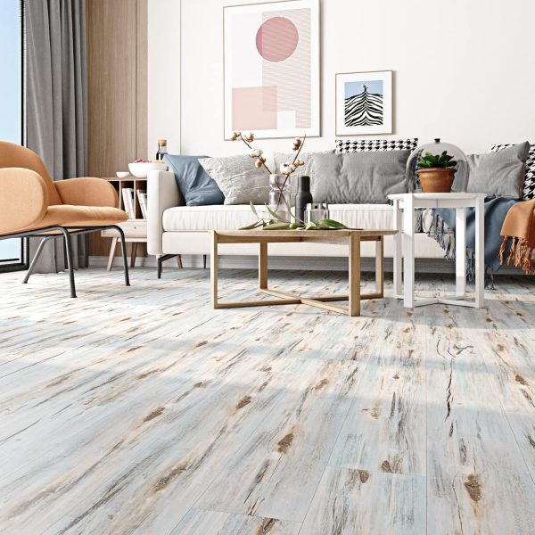 FunStick 6"x36" 15 Tiles Peel and Stick Wood Planks for Walls Flooring Blue Wood Vinyl Flooring Peel and Stick Floor Tile Waterproof Vinyl Plank Flooring Stick on Wood Floor Tiles for Bathroom Bedroom - Image 10