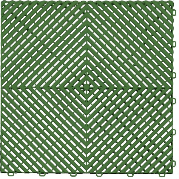 Ribtrax PRO Interlocking Garage Floor Tiles, 15.75 x 15.75-Inch, Turf Green, 6 Piece Set
