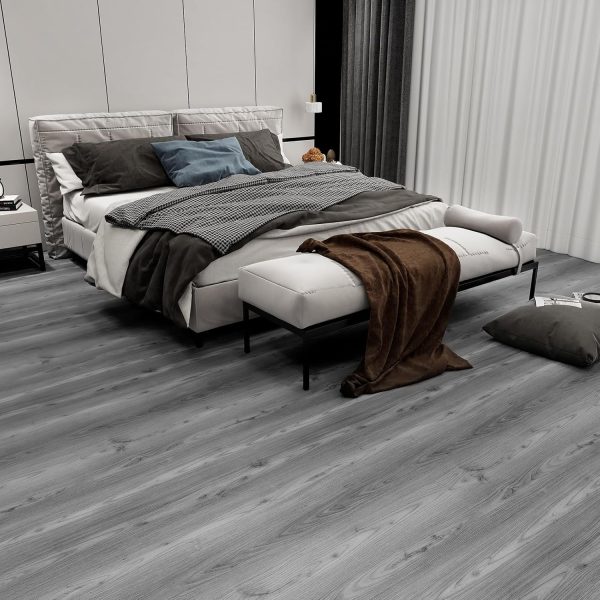Grey Wood Peel and Stick Floor Tile, 36 Pack 54 Sq.Ft,NO Sticky Residue Left Vinyl Flooring Tiles Wood Plank, Self-Adhesive DIY Flooring for Bathroom,Bedroom, Living Room, 36" x 6"Nature Grey - Image 7