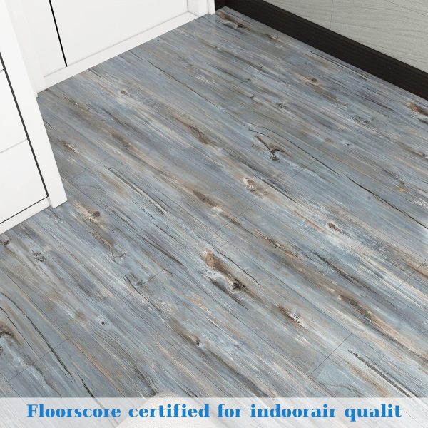 Grey Wood Peel and Stick Floor Tile, 36 Pack 54 Sq.Ft,NO Sticky Residue Left Vinyl Flooring Tiles Wood Plank, Self-Adhesive DIY Flooring for Bathroom,Bedroom, Living Room, 36" x 6"Nature Grey - Image 24