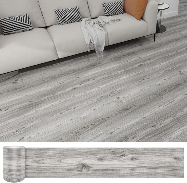 Grey Wood Peel and Stick Floor Tile, 36 Pack 54 Sq.Ft,NO Sticky Residue Left Vinyl Flooring Tiles Wood Plank, Self-Adhesive DIY Flooring for Bathroom,Bedroom, Living Room, 36" x 6"Nature Grey - Image 29