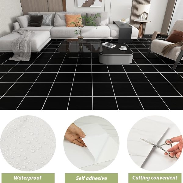 Grey Wood Peel and Stick Floor Tile, 36 Pack 54 Sq.Ft,NO Sticky Residue Left Vinyl Flooring Tiles Wood Plank, Self-Adhesive DIY Flooring for Bathroom,Bedroom, Living Room, 36" x 6"Nature Grey - Image 49