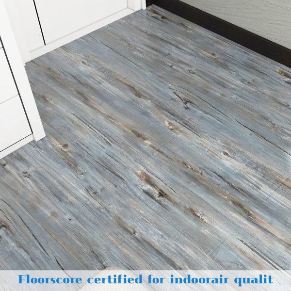 Grey Wood Peel and Stick Floor Tile, 36 Pack 54 Sq.Ft,NO Sticky Residue Left Vinyl Flooring Tiles Wood Plank, Self-Adhesive DIY Flooring for Bathroom,Bedroom, Living Room, 36" x 6"Nature Grey - Image 66