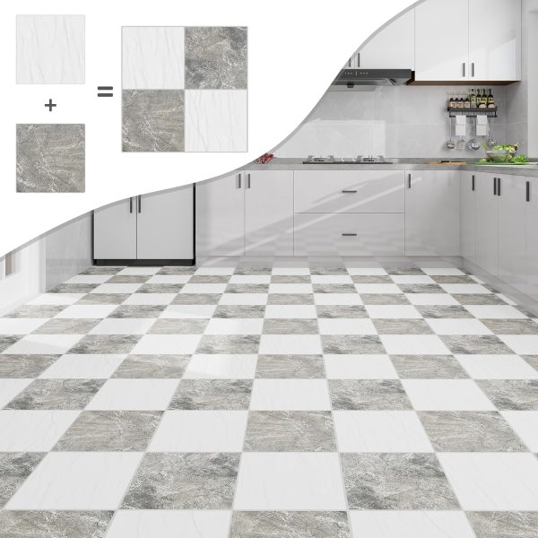 Grey Wood Peel and Stick Floor Tile, 36 Pack 54 Sq.Ft,NO Sticky Residue Left Vinyl Flooring Tiles Wood Plank, Self-Adhesive DIY Flooring for Bathroom,Bedroom, Living Room, 36" x 6"Nature Grey - Image 78