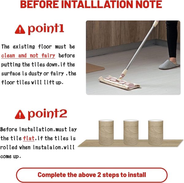 Grey Wood Peel and Stick Floor Tile, 36 Pack 54 Sq.Ft,NO Sticky Residue Left Vinyl Flooring Tiles Wood Plank, Self-Adhesive DIY Flooring for Bathroom,Bedroom, Living Room, 36" x 6"Nature Grey - Image 114