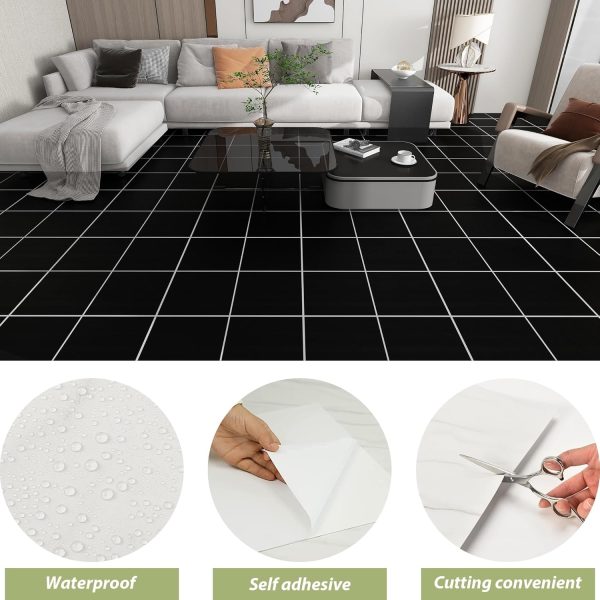 Grey Wood Peel and Stick Floor Tile, 36 Pack 54 Sq.Ft,NO Sticky Residue Left Vinyl Flooring Tiles Wood Plank, Self-Adhesive DIY Flooring for Bathroom,Bedroom, Living Room, 36" x 6"Nature Grey - Image 117
